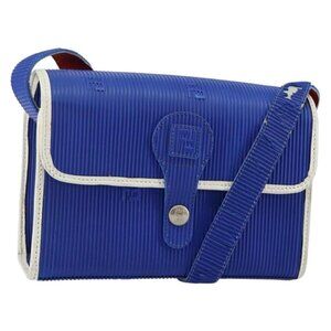 Authentic FENDI Shoulder Bag Rubber Blue Silver